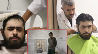 Hatay'da 3 yıl sonra ilk adım: Evden çıkmayan Barış, tıraş olup banyo yaptı!