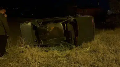 Erzincan’da otomobil takla attı: 1 yaralı