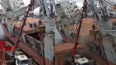 Tuzla Tersaneler Bölgesi’nde gemi devrildi!