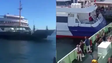 Sirkeci'de feribot vapura ve iskeleye çarptı!