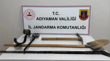 Adıyaman’da kaçak kazıya suçüstü: Define arayan 2 kişi yakalandı