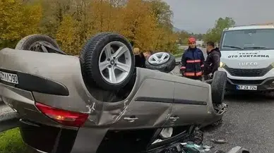 Zonguldak'ta yağışlı hava kazaya yol açtı: 2 kişi yaralandı