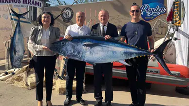 Denizli’de 800 kiloluk dev orkinos ikramıyla iyilik sofrası kuruldu