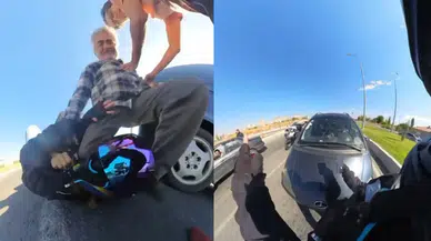 Kayseri'de bir şahıs, kız arkadaşını darbeden sürücüyü yakalayıp dövdü!