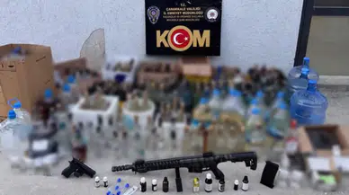 Çanakkale'de sahte içki ve silah operasyonu: Bir kişi gözaltında