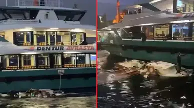 Üsküdar'da yolcu motoru balıkçı teknesine çarptı!