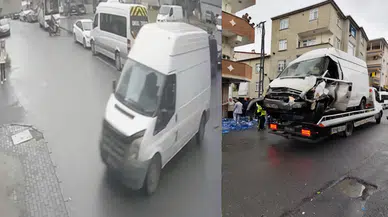 Avcılar'da feci kaza: Kontrolden çıkan panelvan iş yerine daldı