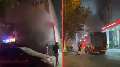 Bursa'da korku dolu anlar: Akaryakıt istasyonunun yakınında yangın çıktı