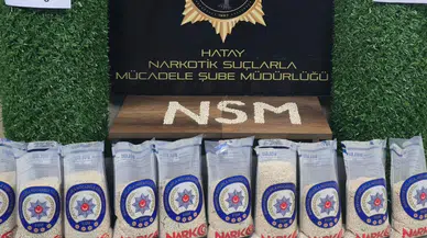 Hatay’da suni çimlere gizlenmiş 306 bin uyuşturucu hap ele geçirildi