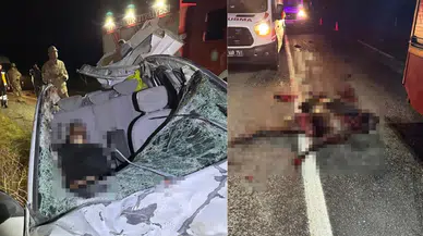 Diyarbakır'da 2 otomobil ile at çarpıştı: 1 ölü, 7 yaralı