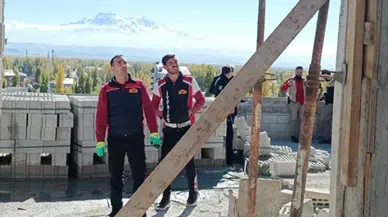 Ağrı'da inşaat kazası: 2 işçi yaralandı