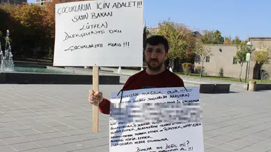 Boşanmak isteyen adam tek kişilik eylem yaptı!