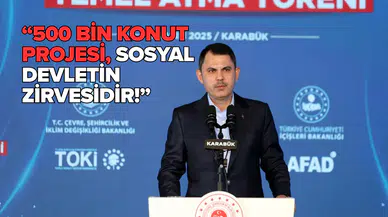 Bakan Kurum, Afet Konutları Temel Atma Töreni'nde konuştu