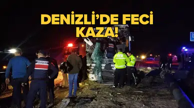 Denizli’de minibüs yolcu otobüsüyle çarpıştı: Çok sayıda yaralı var!