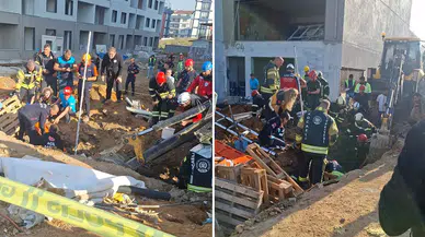 Çayırova'da inşaat alanında toprak kayması: 1 işçi göçük altında kaldı