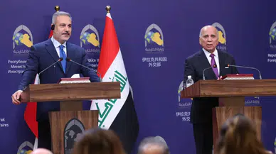 Bakan Fidan, Iraklı mevkidaşı Fuad Hüseyin ile ortak basın toplantısı düzenledi