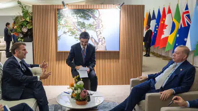 Cumhurbaşkanı Erdoğan, Fransa Cumhurbaşkanı Macron ile görüştü!