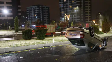 Nevşehir'de otomobiliyle takla atan sürücü kaza yerinden kaçtı!