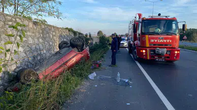 Samsun'da otomobil takla attı: 2 kişi yaralandı!