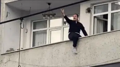 Sultangazi'de ailesiyle tartışan genç, balkondan atlamaya kalktı