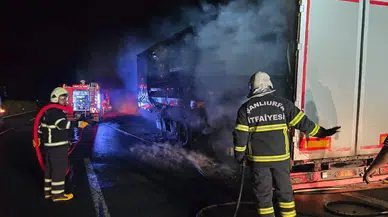 Şanlıurfa'da salça yüklü tır alevlere teslim oldu!