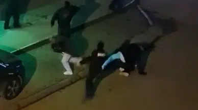 Bolu’da gece yarısı kavga kameraya yansıdı: Bekçiler biber gazı kullandı