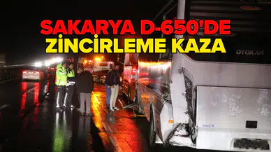 Sakarya D-650 kara yolunda zincirleme kaza: 12 kişi yaralandı
