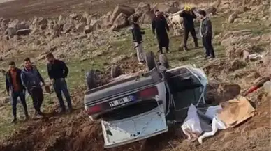 Siverek’te kontrolden çıkan otomobil köprüden uçtu