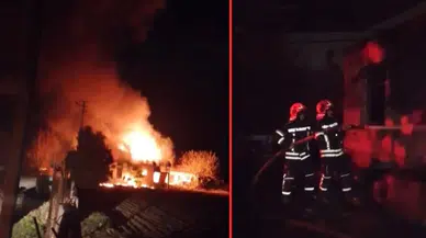 Osmaniye'de mutfak tüplerinin bulunduğu evde yangın çıktı