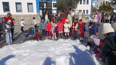 Bodrum'a suni kar düştü!