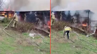 Arnavutköy'de gecekondu yangını: Yaşlı adam öldü