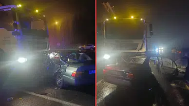 Zonguldak'ta otomobil ile kamyon çarpıştı: Yaralılar var