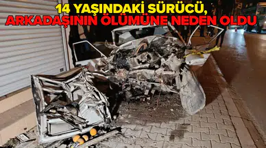 Adana'da 14 yaşındaki sürücü kaza yaptı