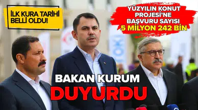 Bakan Kurum açıkladı: Yüzyılın Sosyal Konut Projesi’nde başvuru sayısı 5 milyon 242 bin 766
