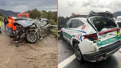 İzmir'de zincirleme trafik kazası: 2'si jandarma 4 kişi yaralandı