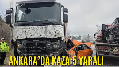 Ankara'da zincirleme kaza: 5 yaralı