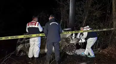 Kontrolden çıkan araç yandı: 1 ölü