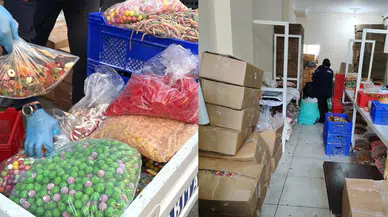 Esenyurt’ta sağlıksız ortamda paketlenen 9 ton 400 kilo şekerleme imha edildi