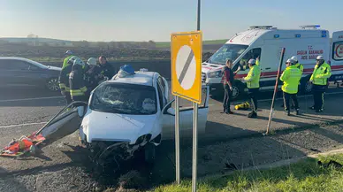 Tekirdağ’da feci kaza: 1'i çocuk 5 kişi yaralandı!
