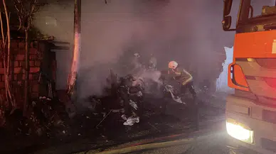 Bursa'da baraka yangını: 1 kişi yaralandı