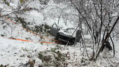Sakarya'da otomobil şarampole devrildi: Yaralılar var