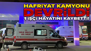 Çatalca'da taş ocağında hafriyat kamyonu devrildi: 1 işçi öldü