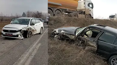 Tokat’ta iki otomobil kafa kafaya çarpıştı: 3 kişi yaralandı