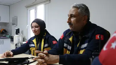 Gaziantep’te baba ve kızı hayat kurtarıyor!