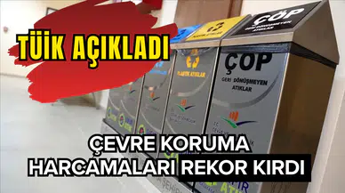 TÜİK açıkladı: Çevre koruma harcamaları rekor kırdı
