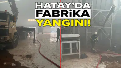 Hatay'da fabrika yangını