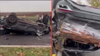 Diyarbakır’da havalimanı yolunda feci kaza: 1 yaralı