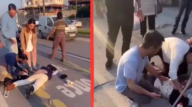 Yaya geçidinde kaza: Anne ve 2 çocuğu yaralandı!