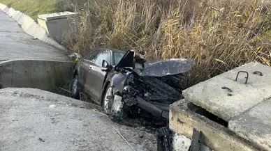 Tekirdağ’da otomobil su kanalına düştü: Yaralı çift hastaneye kaldırıldı