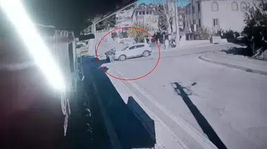 Kavşakta motosikleti fark etmedi, kaza meydana geldi!